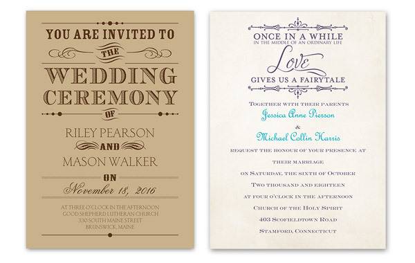 anns-bridal-bargains-vintage-style-typography-on-kraft-bridal-charmed-invitation-card