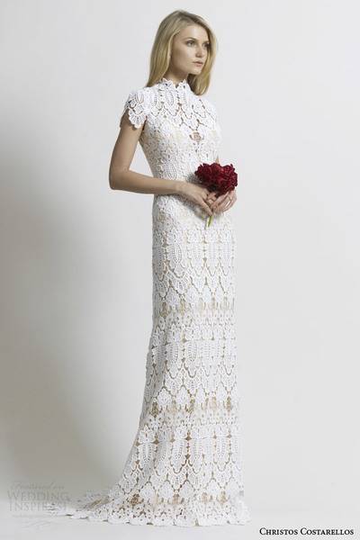 costarellos-2014-cap-sleeve-guipure-lace-wedding-dress