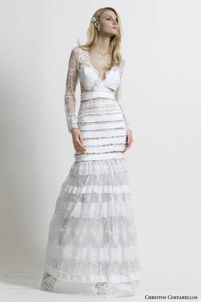 costarellos-bridal-2014-unique-bohemian-chic-mermaid-wedding-dress