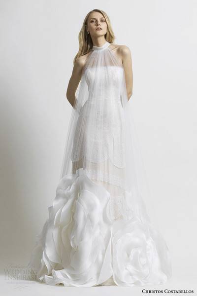 costarellos-wedding-dress-2014-strapless-gown-halter-neck-sheer-overlay