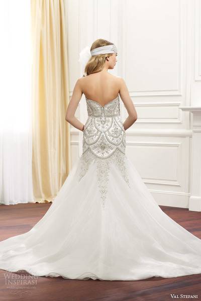 val-stefani-fall-2014-strapless-wedding-dress-embellished-bodice-d8075-back-view