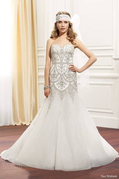val-stefani-fall-2014-strapless-wedding-dress-embellished-bodice-d8075-front-view