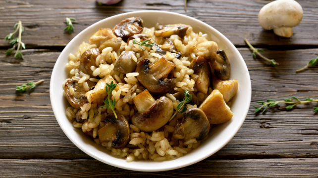 Посно рижото со печурки